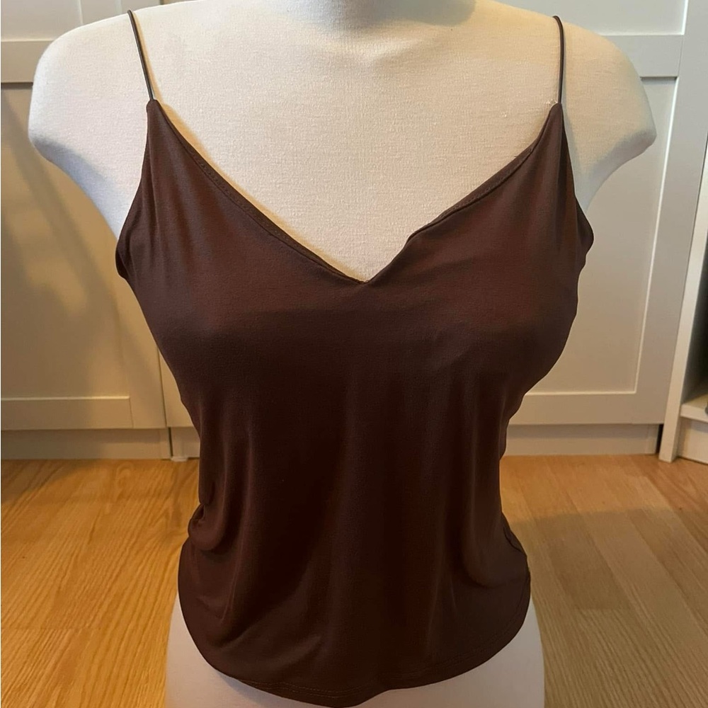 Brown Spaghetti Strap Top